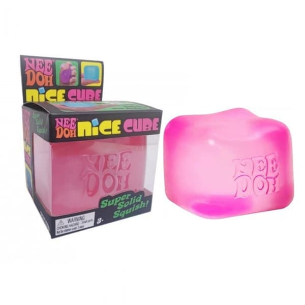Needoh Nice Cube Stressipallo & Fidget-lelu, sininen