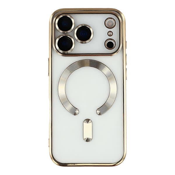 iPhone 17 Case Compatible with MagSafe Full Camera Protection TPU Phone Case - Gold iPhone 17