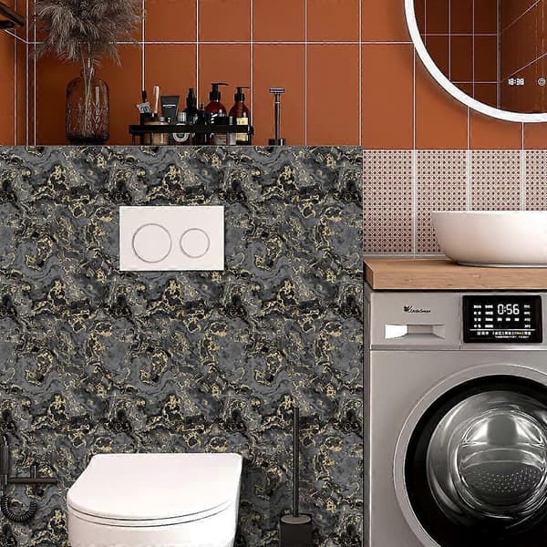 Self-adhesive Tile Decor Waterproof Wall Stickers Self-adhesive Cement Tile Design Decoration for Kitchen Bathroom 10*10cm*10pcs