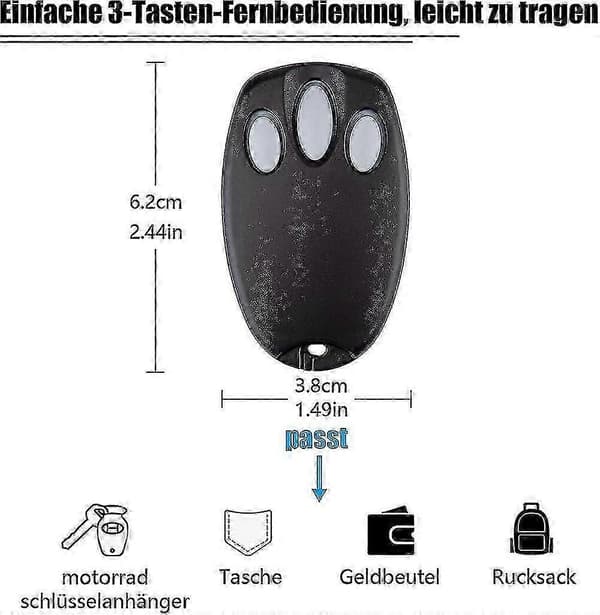 2-pack Replacement Remote Control for Chamberlain LiftMaster Garage Door ML850 Merlin