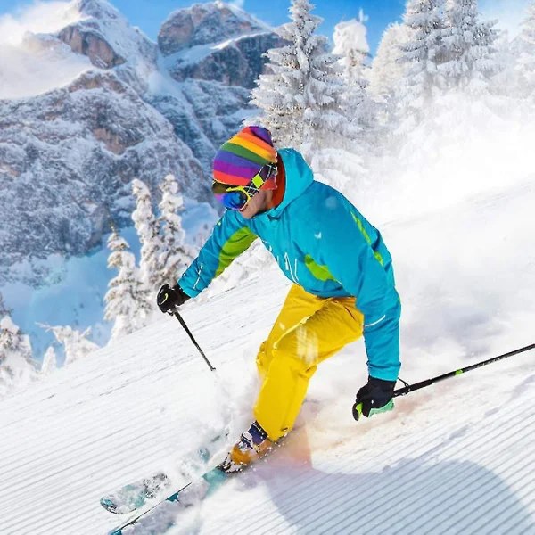 Udendørs Regnbue Ski Hue Regnbue Vinter Ski Hue Varmt Hjelm Til Herr Dam 1st Black, gray, yellow