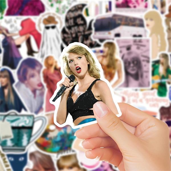 50 kpl Taylor-tarroja - Tarrapaketti - Vinyyli-bänditarrat - Rock-bänditarrat - Rock-tarra - Albumi - Vesipullo