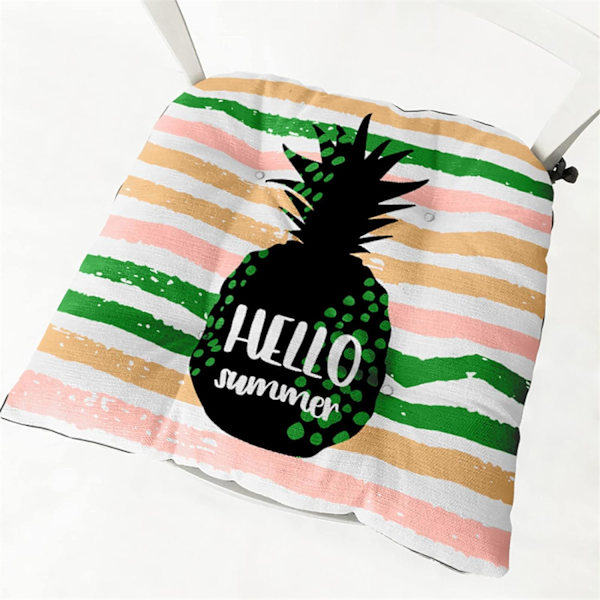 Stolpute, Tropisk stil stol pute 40x40cm, Stol pute med feste, Tykke stolputer, Stol pute (Striper, 1 stk)