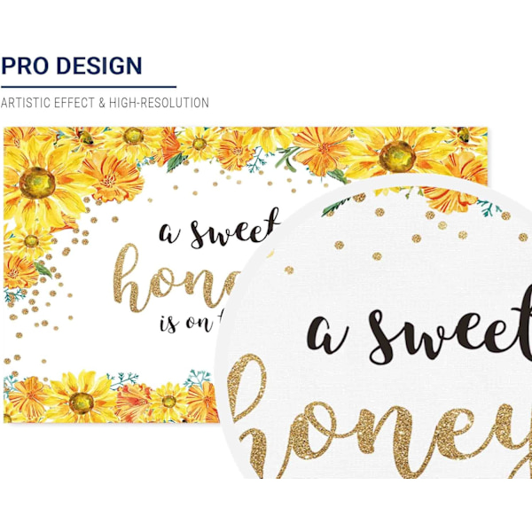 Honeybee Baby Shower Bakgrund Söt Honeybee är på väg Bakgrund Solros Kön avslöja Fest Bakgrund Humla Kön Överraskning Fest Banner