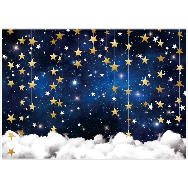 Baggrunde Galaxy Stjernehimmel Sky Cloud Baby Børn Fødselsdag Baby Shower Fest Dekoration Banner Nyfødt Portræt Fotoboks Studio Baggrund 7x5ft