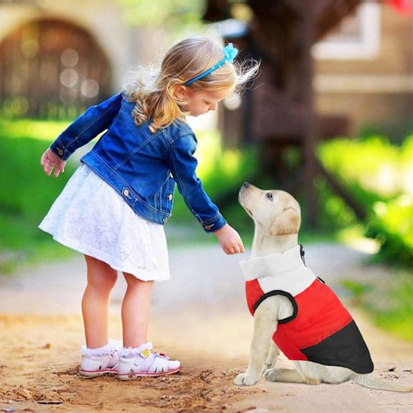 Hunde- og kattefrakke med snorfastgørelsesfarve patchwork polstret hvalpevest jakke Teddy Chihuahua kostumer Mops tøj XS S M L (X-Small (pakke med 1), sort)