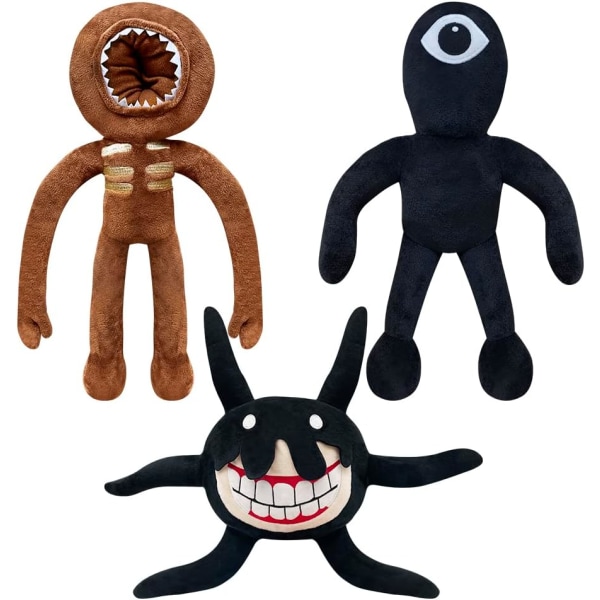 Pehmolelusetti, Monster Horror Game Täytetty Figuuri Nukke, Plushie Fanien Lahjat Syntymäpäiväjuhliin Halloweeniin Jouluun Lapsille Pojille Tytöille (3 KPL)