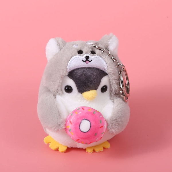 Luova söpö puku nukke ristiinpukeutuminen donitsi pingviini riipus avaimenperä riipus kassi käsilaukku reppu koriste auto avaimet-Shiba Inu