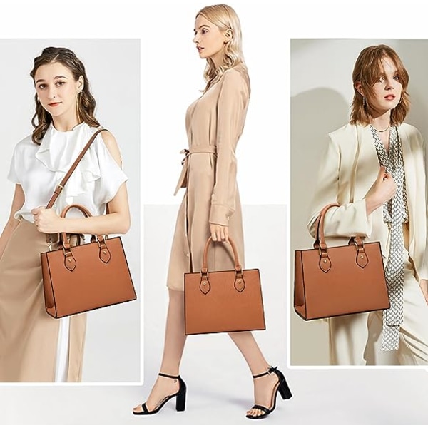 Crossbody-väskor och handväskor för kvinnor PU-läder Tote Top Handle Satchel Axelväskor