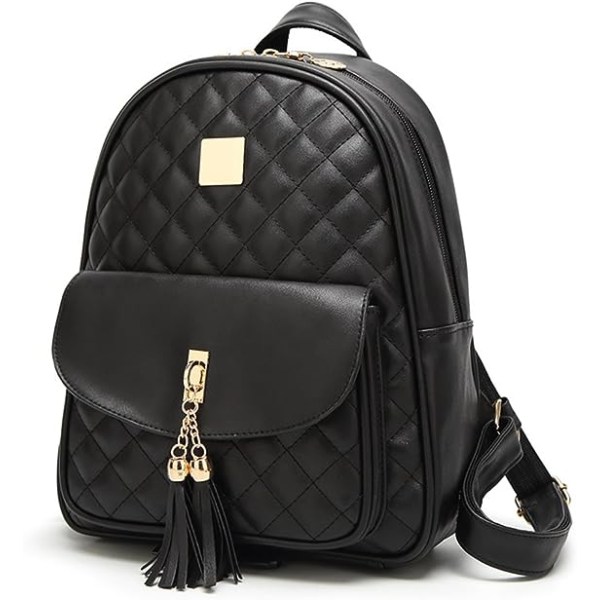 Dam enkel design Quiltad ryggsäck Mini ryggsäck för kvinnor 3st läder ryggsäck handväska för kvinnor Liten ryggsäck