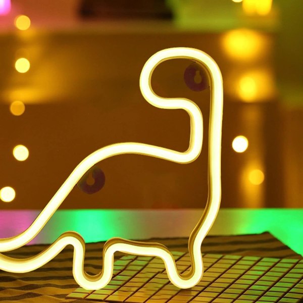 Dinosaur neonskilt Led lys Veggdekorasjon Rominnredning Søt nattlys gave Barn Barn Jente Gave Bursdagsfest Estetisk lys