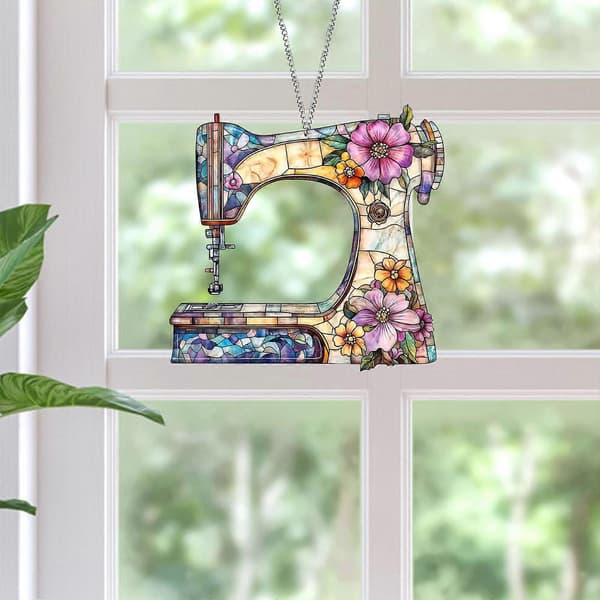 Sewing Machine Acrylic Decorative Flat Acrylic Pendant