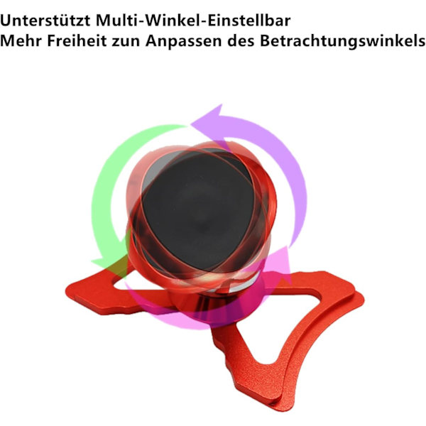 Magneettinen puhelinteline autoon, yhteensopiva Audi A3 8P:n ja Audi S3 8P:n kanssa, sopii älypuhelimille ja GPS:lle, 360 asteen kierto (punainen)
