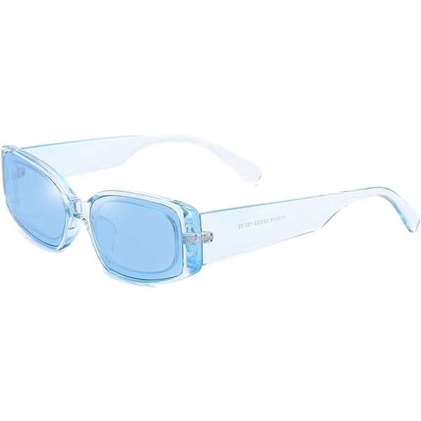 Rektangulære solbriller for kvinner Menn Retro Chunky Y2K solbriller Rektangulære 90-00-tallssolbriller Rosa