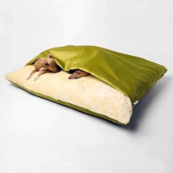Kennel Winter Warm Cat Nest Avtagbar och tvättbar sovsäck Liggunderlag Djurtillbehör Hundkudde Stor hemsoffa, mjuk soffa（S）, grön