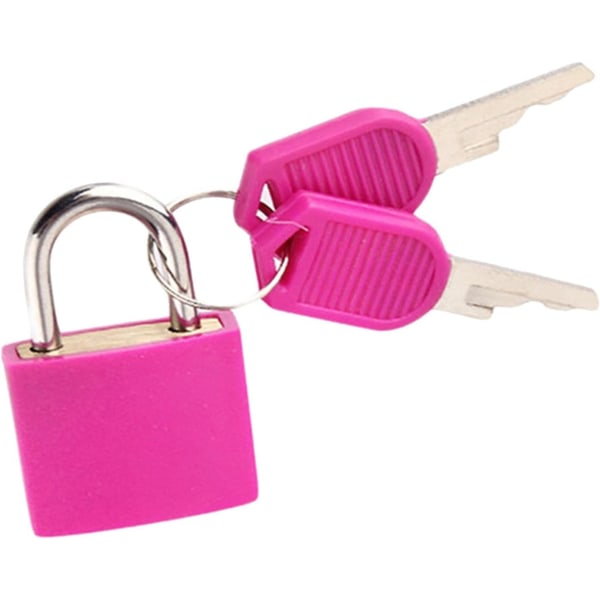 Sæt med 2 mini-hængelåse med nøgler Holdbart cover Small s Avissikkerhedshængelåse til bagageopbevaringstaske Sportstasker