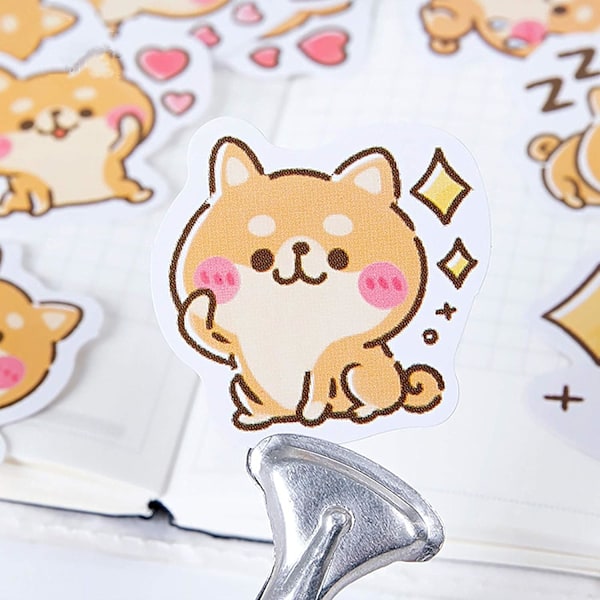 45 kpl söpö lemmikki Shiba Inu pentu laatikko DIY koristeelliset tarra koira tarrat kannettavalle tietokoneelle suunnittelija päiväkirja muistikirja valokuva-albumi puhelimen kotelo