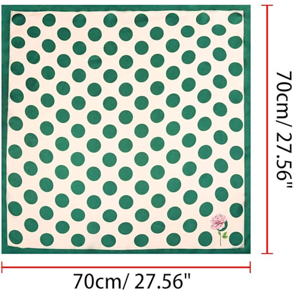 Allegra K 70cm Polka Dots Firkant Halstørklær Halstørklær Tørkle Hodebånd for Kvinner