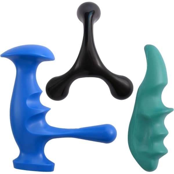 Manual Trigger Point Massage Tool and Thumb Protector for Full Body Deep Tissue Massage, with 3-Leg Massage Knob