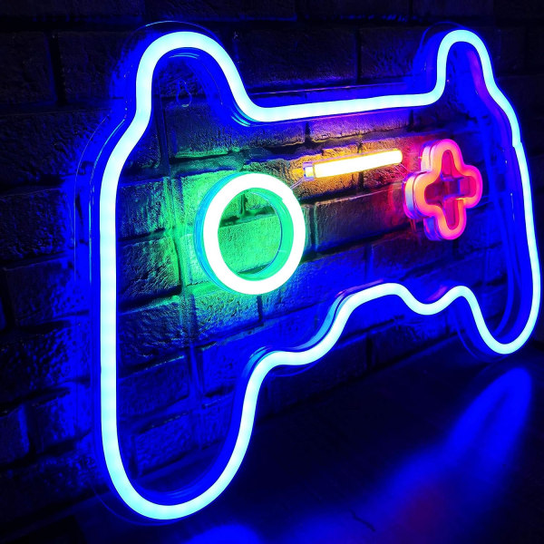 LED-skyltljus Gamerpresent för tonårspojkar, inredning i spelrum, speldekoration på väggar i sovrum, belysningsskyltar för spelrum Tillbehör Videospel