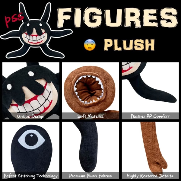 Pehmolelusetti, Monster Horror Game Täytetty Figuuri Nukke, Plushie Fanien Lahjat Syntymäpäiväjuhliin Halloweeniin Jouluun Lapsille Pojille Tytöille (3 KPL)