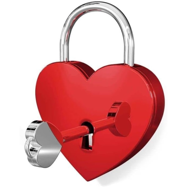 Hjärtformat hänglås med nyckel, kärlekshänglås, minihänglås för älskare, bröllop, alla hjärtans dag, födelsedag, resor, dagbok