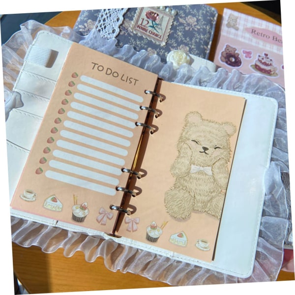 Spiral notesbøger i stof - rejse notesbog - tom notesbog - planlægger - sød notesbog - notesbog i papir - stof - blondekanter - notesbog til optagelse - DIY-scrapbog