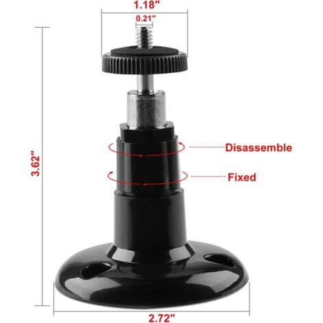 (2-pack) Indoor/Outdoor Security Camera Wall Mount, Adjustable Ceiling Mount for Arlo, Arlo Pro and Other Compatible Models (Black)