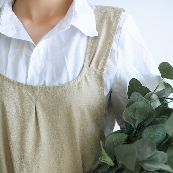 1 st förkläde förkläde klänning polyester förkläden trädgårdsförkläden kök matlagning förkläde kök, 72×27cm, Khaki