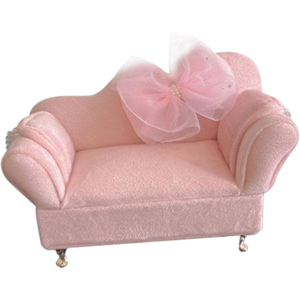 1/12 Dukkehus Sofa, Miniature Møbler Stue Ornamenter, Soveværelse Indretning Liv Scene Forsyning, Smykkeopbevaringskasse til 6-tommer Dukker