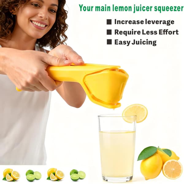 Lemon Squeezer Citrus Juicer Heavy Duty Manual Juicer for Lemon Lime & Orange Foldable Flat Design Easy to Clean Kitchen Tool