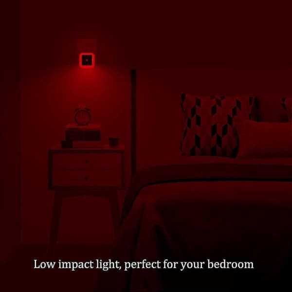 [4-pack] Red Night Light, LED Wall Light with Dusk to Dawn Sensor, Auto On/Off - Perfect-XinHan_Gift