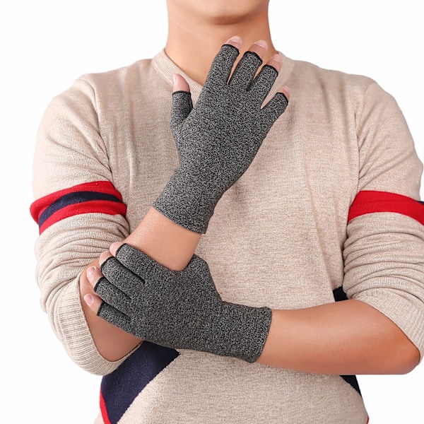 Actesso Artrit Smärtlindrande Fingerlösa Handskar Artrit Kompressionssupport S