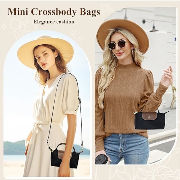 Mote Colorblock Mini Crossbody Veske for Kvinner, Ensfarget Firkantet Veske med Justerbar Stropp, Elegant Håndveske Black