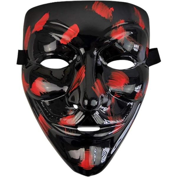 4 stk. V for Vendetta Hacker-maske til Halloween-kostume Cosplay-festmasker