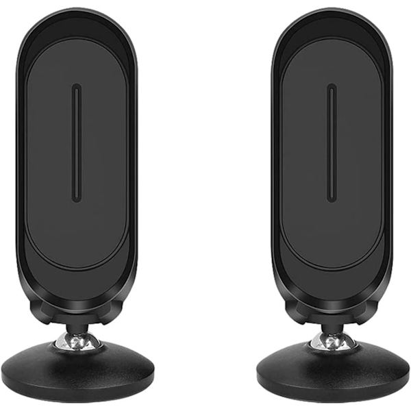 Biltelefonhållare 360° Justerbar Instrumentpanel Universell Magnetisk Telefon GPS Navigation Bank Biltillbehör 2st (Färg: Svart)