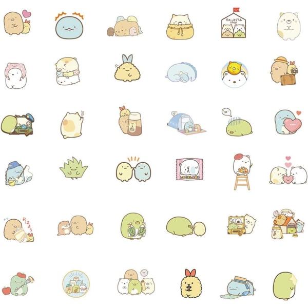 50 Pcs Kawaii Sumikkogurashi Stickers Cartoon Japanese Anime Stickers Water Bottles Luggage Party Gift Decal for Kids Girls Teens (Sum)