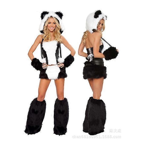 Sexet Jule Kvinde Kostume Cosplay Stor Hale Ulv Cosplay Fest Pige Fristelse Julemand Todelt Kostume Arctic Panda Girl