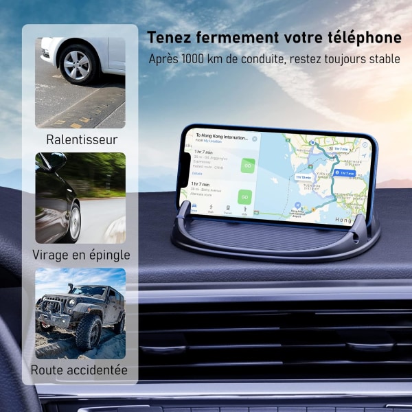 Biltelefonhållare, Universal Bilhållare Dashboard Biltelefonhållare för iPhone Samsung Galaxy Huawei OnePlus och andra GPS-smartphones
