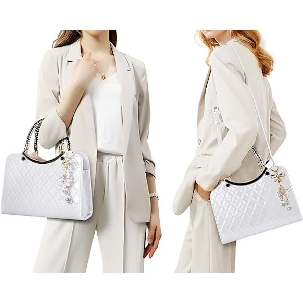 Skinnende Laklæder Dame Punge Satchel Håndtasker Damer Mode Top Håndtag Håndtasker Crossbody Skuldertasker
