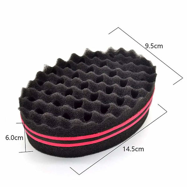 En förpackning kort hår twist svamp stora hål hårborste svamp twist våg frisör verktyg för dreads afro locs twist curl-C