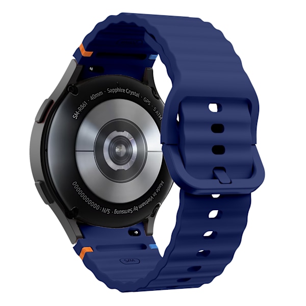 SimpleThings No Gap Sport Silikon Armbånd til Samsung Galaxy Watch 7/6/5/4 Midnight Blue Watch7/FE/6/5/5Pro/4