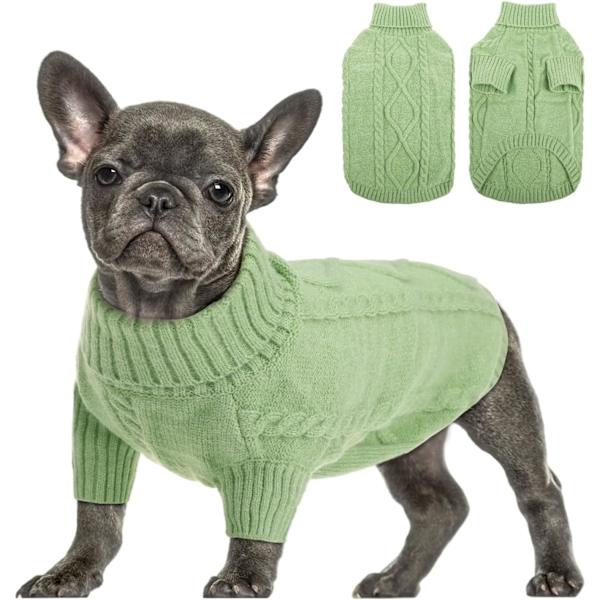 Dog Sweater Dog Winter Clothes For Small Dogs Boy Girl Pet Hoodies Puppy Cold Weather Coats Fall Doggie Sweatshirt For Chihuahua Yorkie Cat Sweater Costumes (Green, X-Small