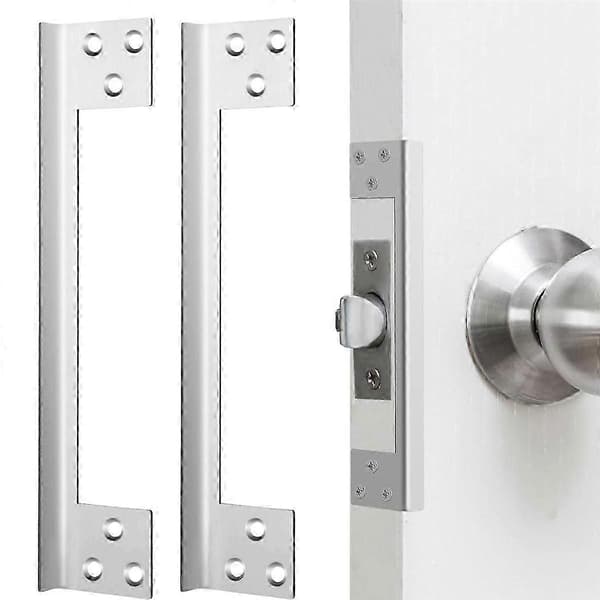2 Pcs Door Lock Guard Plate Outward Opening Angle Lock Protector Door Lock Guard Lock Shield L-shaped