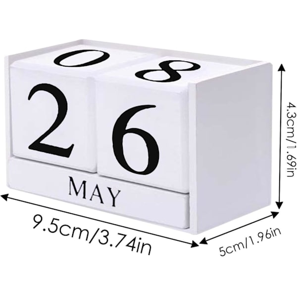 Tränedräkning, bröllopsnedräkningsblock, träskrivbord, evighetskalender, skrivbordsdekoration för fönsterbrädor, soffbord-B