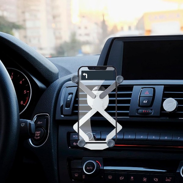 Biltelefon - Justerbar usynlig montering til roterende luftventil | Telefonmonteret Dashboard Port 360 graders rotation til
