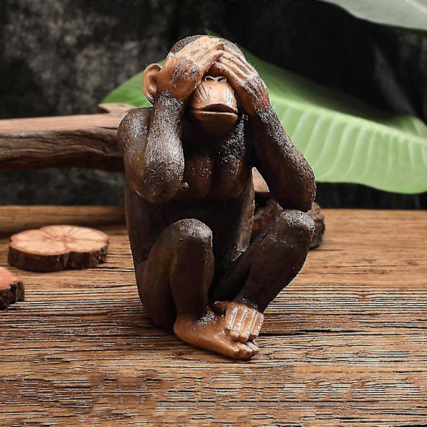 Black Friday Sjov Resin Abe Skulptur Abstrakt Dyre Statue Ser Ikke Hører Ikke Taler Abe Stue Hjem Dekoration Tilbehør NOT SEE