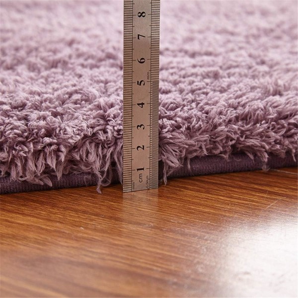 Shaggy halkfri matta, halkfri matta i vardagsrummet i sovrummet, modern matta för sovrummet i vardagsrummet (röd, 50 * 80 cm)
