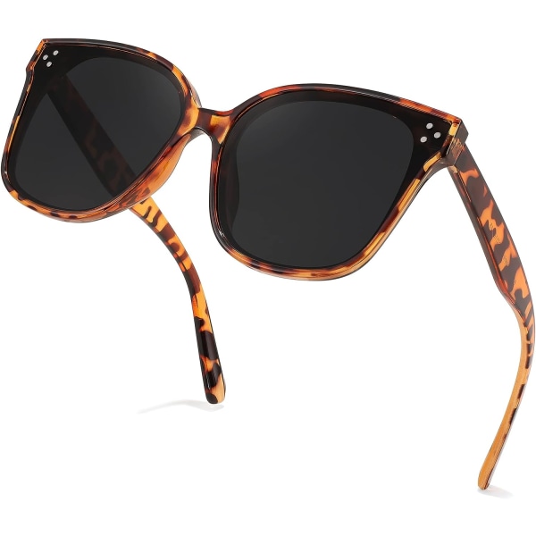 Retro fyrkantiga polariserade solglasögon damer män Oversized vintage nyanser B2600
