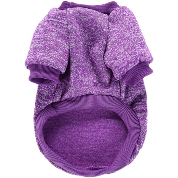Lemmikkikoiran vaatteet Koiran villapaita Pehmeä paksu lämmin pentukoiran paita Talven koiranpentupaita koirille (Large, Violetti)